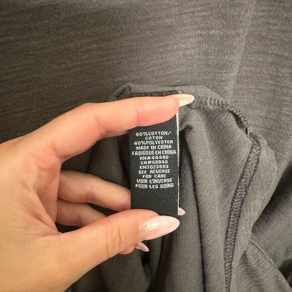 Elwood Charcoal Gray Short Sleeve Tee with Crew Neck - Picture 3 of 6